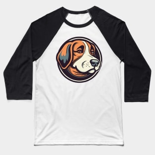 Beagle dog portrait in circle Baseball T-Shirt